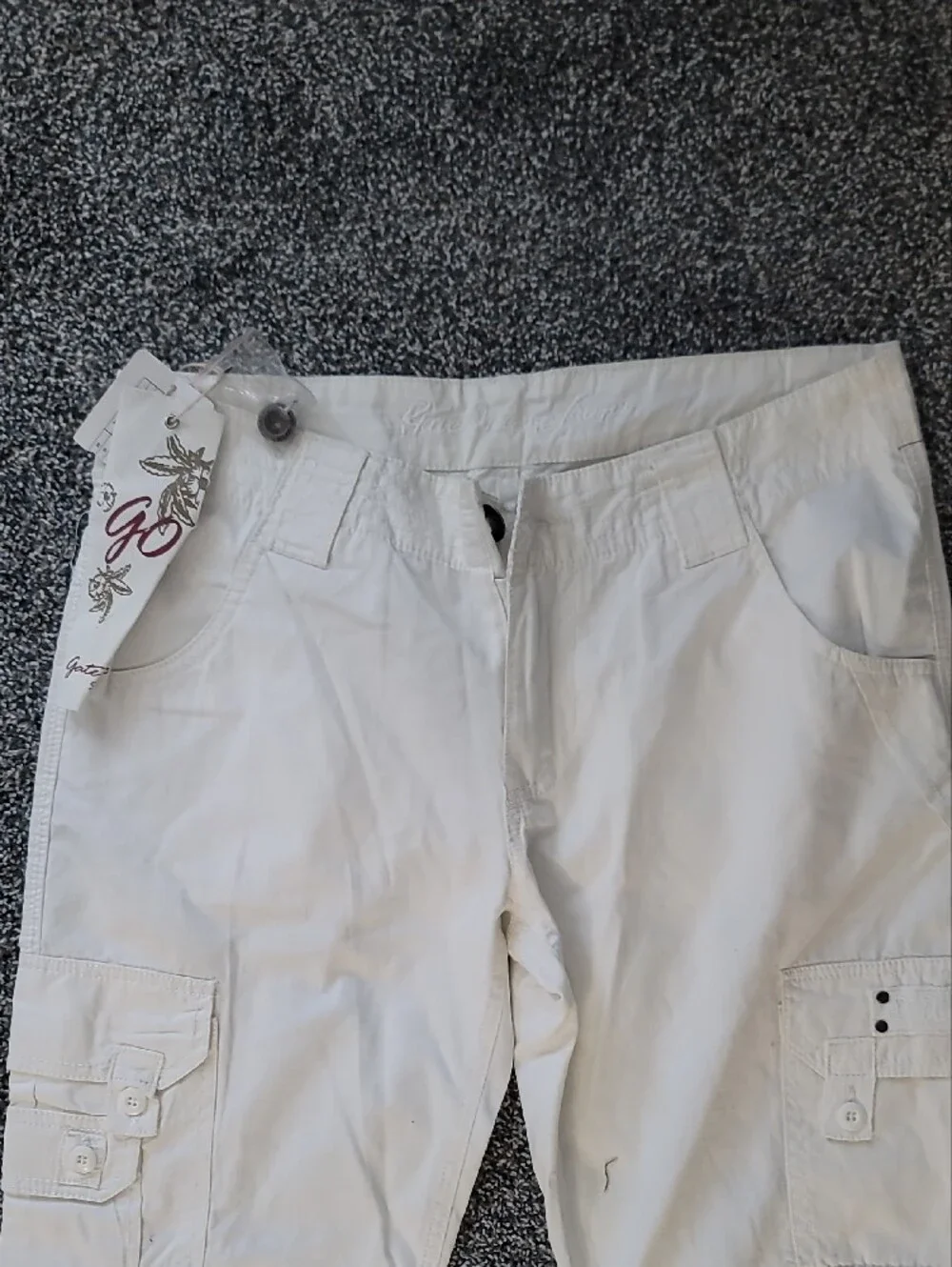 White Cargo Pants